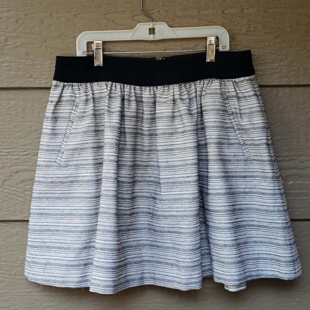Banana Republic metallic stripe skirt 6
